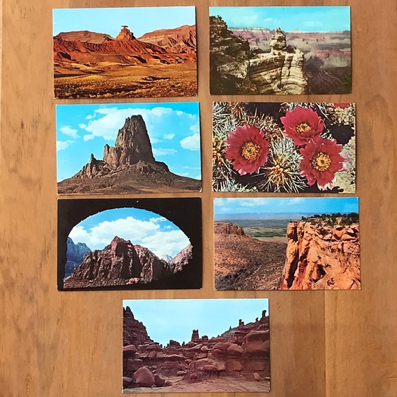 Vintage set of 7 desert southwest postcards